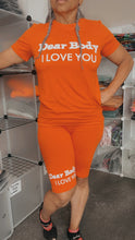 Load image into Gallery viewer, Dear Body I Love You 2 Piece Orange Short Set
