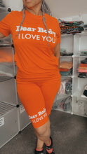 Load image into Gallery viewer, Dear Body I Love You 2 Piece Orange Short Set
