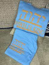 Load image into Gallery viewer, Hebrews YHWH IS KING Crew Neck Sweat Suit baby Blue Soft Winter Warm Set
