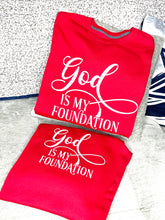 Load image into Gallery viewer, GOD IS MY FOUNDATION CREW NECK SWEAT SUIT SET
