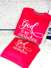 Load image into Gallery viewer, GOD IS MY FOUNDATION CREW NECK SWEAT SUIT SET
