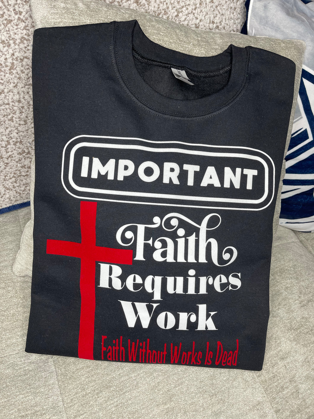 FAITH REQ WORD WARM SWEAT SHIRT CREW NECK