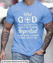 Load image into Gallery viewer, Men&#39;s Casual &quot;What God Knows&quot; Print Crew Neck Short Sleeves T-Shirts
