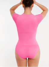 Load image into Gallery viewer, 2 Chronicles 7:14 - Seamless Short Sleeve Waist and abdomen Shaping Hip briefs Bodysuit

