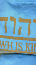 Load and play video in Gallery viewer, HEBREW YHWH IS KING BLUE BABY CREW NECK SWEAT SUIT SET

