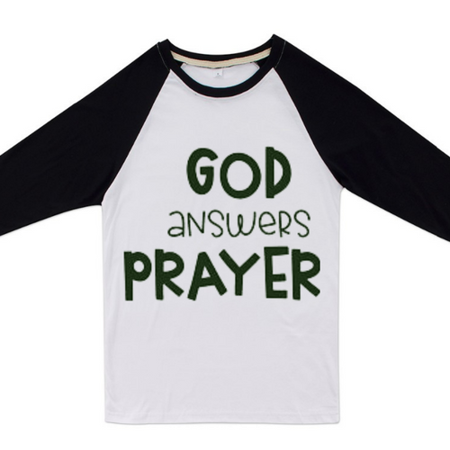 Gods answer Prayers black and white T - shirts - 1G Life