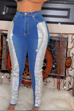 Load image into Gallery viewer, Ali HIGH WAISTED RHINESTONE JEANS - 1G Life
