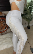 Load image into Gallery viewer, White Sparks ⚡️ High Waisted Glitter classy  Jeans
